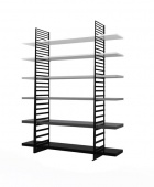 Knihovny Comb (Diamanti and Domeniconi), design Juan Carlos Viso, desky MDF a kov, 150 x 39 x 181 cm