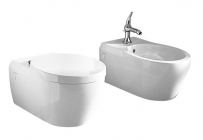 Závěsný bidet s klozetem z kolekce Cassinio (KERAMAG). Cena 8 525 Kč, SANITEC