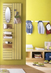 Topné těleso Utility UT600/IDR (SCIROCCO) vyhřívané vodou, rozměry 600 x 1 800 x 130 mm, cena v provedení barva/poličky přírodní dub, 72 790 Kč, AQUA TRADE