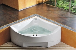 Vanu Bermuda z luxusní řady Decco navrhl designér Jiří Španihel. Rozměry 165 x 165 cm, cena 49 900 Kč, POLYSAN