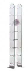 Skleněný stojan na CD Compact (Sintesi2), rozměry 33 x 21 x 160 cm, cena 4 730 Kč, DAK INTERIÉRY