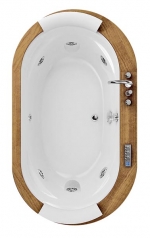 Vana Opalia Wood Zen (Jacuzzi) určená k zapuštění, možnost výběru z různých dřevin či kamene, cena od 266 917 do 326 357 Kč (EIM UNIVERS)