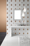 Série Elegant (Trend), mozaiky často vytvářejí tapetové vzory, IL BAGNO