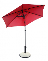 3. Slunečník s klikou ze série La Siesta (BUTLERS) dopřeje blahodárný stín, výška 240 cm, Ø 2,5 m, výška náklonu 180 cm, cena 1 390 Kč, prodává www.butlers.cz