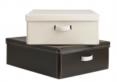 Box Kasset (Ikea) na DVD s víkem, design Jon Karlsson, papírový karton, poniklovaná ocel, cena 149 Kč/2 ks, IKEA