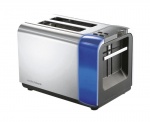 Drobné domácí pomocníky rodina používá každý den. Topinkovač Illuma (MORPHY RICHARDS) signalizuje provoz modrým prosvětlením, cena 2 390 Kč, TAUER ELEKTRO