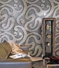 Z mozaiky můžete vyskládat i velmi originální ornamenty. Mozaika Arzigol, modul 29,5 x 29,5 cm, cena 5 700 Kč/modul, FANTASTICONI  