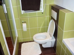Po instalaci sanitární techniky přišlo na řadu obložení koupelny a pokládka dlažby