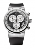 Hodinky CK Calvin Klein, chronograf, ušlechtilá ocel, kožený pásek, cena 9 290 Kč, DETAILS
