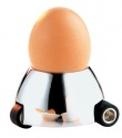 Kalíšek na vajíčka pro muže Mr. Egg, design Hervé Houplain (Troika), pochromovaný kov, s natahovacím motorkem, cena 435 Kč, www.troika.de