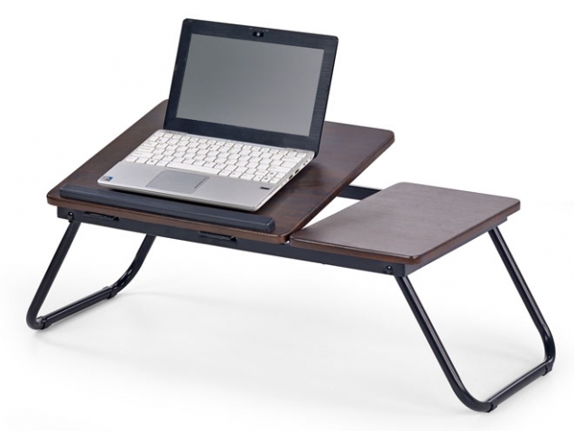 Stolek B-19 na notebook s praktickou sklopnou deskou a odkládací plochou, ocel a MDF, cena 399 Kč, www.jena-nabytek.cz