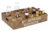 Dřevěný box Nature s přihrádkami, patinovaný povrch, 60 x 40 x 12 cm, www.bellarose.cz
