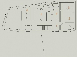 PATRO: 1 hala, 2 ložnice rodičů, 3 šatna, 4 koupelna + WC, 5 dětský pokoj, 6 galerie - pracovna