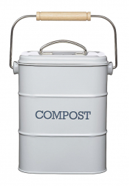 Domácí kompostér Kitchen Craft, objem 3 l, šířka 16,5 cm, délka 12 cm, výška 24 cm, lakovaný kov, cena 769 Kč, www.bellarose.cz