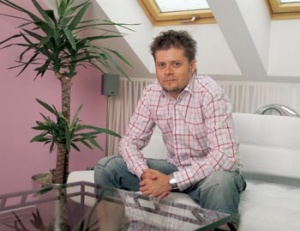 Majitel koupelny si vše navrhoval sám, je totiž povoláním architekt