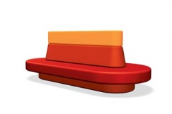 Lavice Candy bench z polyuretanové pěny s nánosem polyuretanové barvy. Nábytek je vhodný do vlhkého prostředí (bazény, sauny), ale i do dětských zařízení a všude tam, kde jsou velké nároky na hygienu. První výrobky předvedla firma Leolux, uveřejněné produkty jsou od firmy Modus (www.modusfurniture.co.uk)