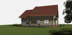 PORFIX Comfort – axonometrický pohled (boční vchod)