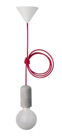 Stropní svítidlo Concrete má betonovou objímku a textilní kabel dlouhý 2 m, www.biano.cz