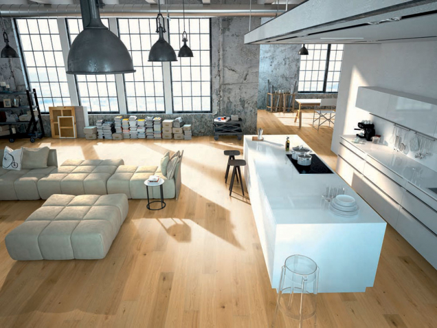 Dřevěná třívrtsvá podlaha 1FLOOR, kolekce Forte, dekor dub Forte 3 (Zdroj: KPP.cz)