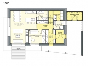 Půdorys domu: PROJEKT RD Nová Paka II.