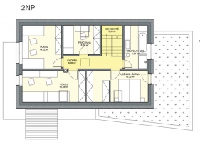 Půdorys domu: PROJEKT RD Nová Paka II.