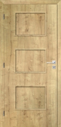 Dveře řady STYL, model 16, povrch Solo 3D dub přírodní, kování Plaza, vyrábí Solodoor, www.solodoor.cz