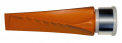 4.  Klín Fiskars štípací spirálovitý Safe-T 1001615  Má odolnou zatloukací polyamidovou plochu s kovovým prstencem. Délka 240 mm, hmotnost 2 400 g. Cena 1 105 Kč