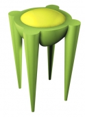 Stolička Frogi, plast a kůže