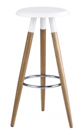 Barová židle H-50, výška 78 cm, provedení olše, bílá barva, cena 1 321 Kč, www.jena-nabytek.cz