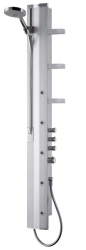Sprchový panel PHARO SideWay, profil satinovaný chrom, armatury chrom, cena (včetně montáže bez DPH) 42 840 Kč, HANSGROHE
