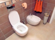 V koupelně nechybí vedle závěsné toalety za 8 709 Kč se sedátkem 1 624 Kč ani bidet, 6 329 Kč, Ego (KERAMAG)