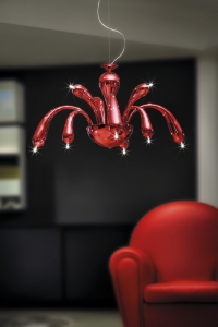 Svítidlo SP 8/254.07 ze série Redentor (Sil Lux), design Team design, ručně foukané sklo, zdroj 9x G4 20 W, cena 32 860 Kč, FANEXIM.