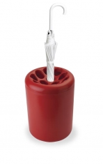Stojan na deštníky s 12 otvory (Qualy), průměr 25 cm, výška 33,5 cm, plast, cena 1 071 Kč, www.mhome.cz.