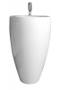 Design umyvadla Il Bagno Alessi One nastartoval nový trend monolitických umyvadel usazených na podlaze.