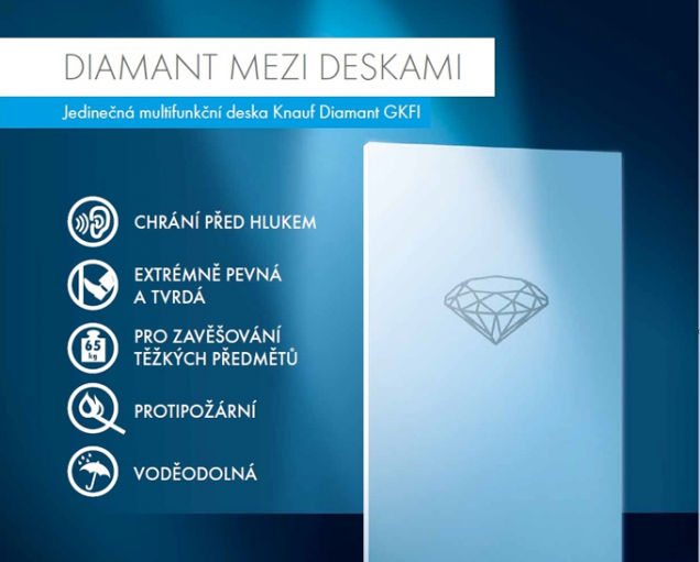 Vlastnosti desky Knauf Diamant (Zdroj: Knauf)