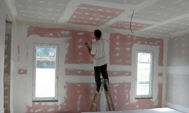 Montáž desek Knauf RED Piano na stěnu i strop