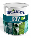 Vodou ředitelná jednovrstvá krycí barva Balakryl KOV 2v1, určená k novým i renovačním nátěrům kovů, plechů, lehkých kovů, oceli a dalších materiálů (BALAKRYL)