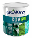 Balakryl Kov 2v1 je vodou ředitelná jednovrstvá krycí barva určená k novým i renovačním nátěrům kovů a plechů, i cementovláknitých materiálů v interiéru i exteriéru, cena od 140 Kč (BALAKRYL)