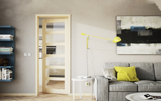 Interiérové dveře KUBIKA Praktik, model 46, SAPDECOR dub bílý, www.sapeli.cz