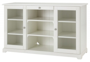 Příborník Liatorp (Ikea), dřevovláknitá deska a ABS plast, 145 x 48 x 87 cm, cena 6 790 Kč, www.ikea.com