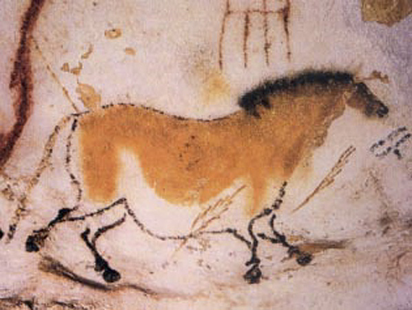 Nástěnné malby v jeskyni v Lescaux, cca 17 300 př. n. l. Zdroj: Wikipedia