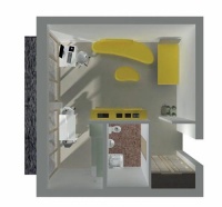Projekt rodinného domu s dvougaráží. Cena stavby nepřesáhne 2,7 milionu korun. Tato stavba je vhodná i pro početnější rodinu (Studio acht - Václav Hlaváček)