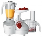 Multifunkční kuchyňský přístroj Essence Smart Chef HR 7758, který v sobě spojuje robot s metlou, mlýnek na maso, mixér s filtrem na dužinu a list na citrusy, zastane 37 různých funkcí. Řídicí systém přitom automaticky zajišťuje jejich průběh a rychlost. Orientační cena je 7 990 Kč (PHILIPS)