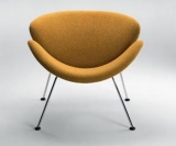 Křeslo Orange Slice, (Artifort, design Pierre Pulin), čalounění látka, podnož ocel a chrom, výška 80 cm, šířka/hloubka 80 cm, výška v sedu 45 cm, cena od 45 039 Kč, A. M. O. S. DESIGN