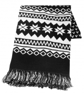 BLACK AND WHITE: Pléd Isgata, 60 % akrylu, 40 % vlny, 130 x 180 cm, www.ikea.cz