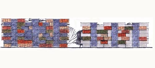 Projekt bytového domu v Praze 13 s velkým parkem tvořícím pomyslné atrium. Malometrážní byty s jednou obytnou místností a základním příslušenstvím lze doporučit jako ideální startovací bydlení pro "singla" (Studio acht - Jana Strachotová, Michal Mihalčík, Václav Hlaváček)
