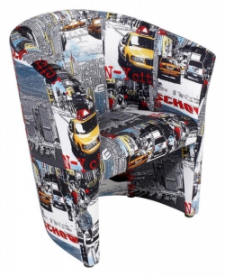 Křeslo Pur, vzor taxi, 67 x 76 x 59 cm, cena 2 299 Kč, www.moebelix.cz