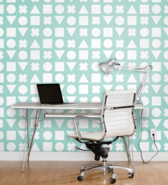 Vliesová tapeta, vzor Geometr z edice Shapes, 7 × 0,72m, cena 2 190 Kč/role, www.walone.com