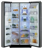 Dvoudveřová chladnička S 25D RSS, energetická třída A, funkce 6. smysl, No frost, výrobník ledu, LCD displej, elektronické ovládání, cena 80 390 Kč, WHIRLPOOL