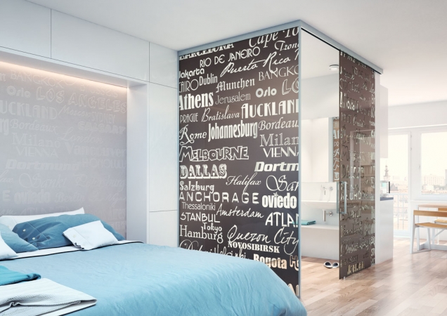 SAPGLASS, stěna J a K s bočním světlíkem, digisklo čiré, vzor 121 N